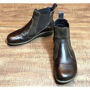 Naot Konini Ankle Boot Chestnut Brown Leather Women's 36/5 Comfort Pull On